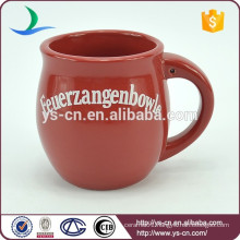YScc0025-01 Red decal christmas stoneware ceramic mug